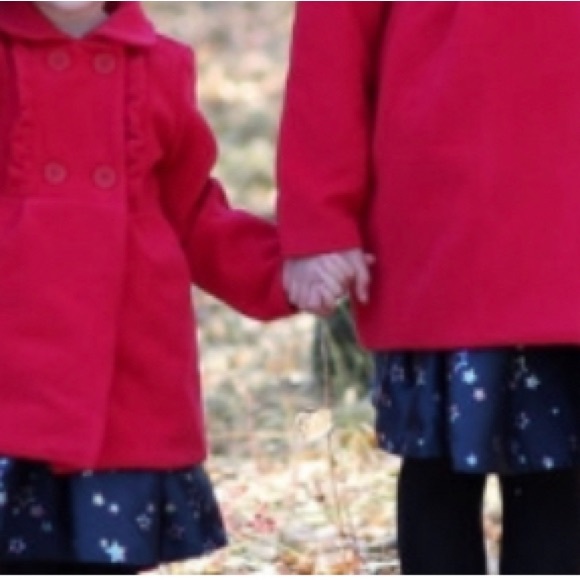 Gymboree red girls peacoat. Size 10 or 4. Worn for photos and a few events. - Picture 3 of 8